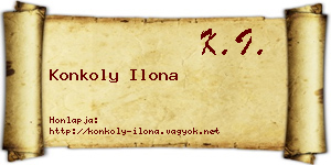 Konkoly Ilona névjegykártya